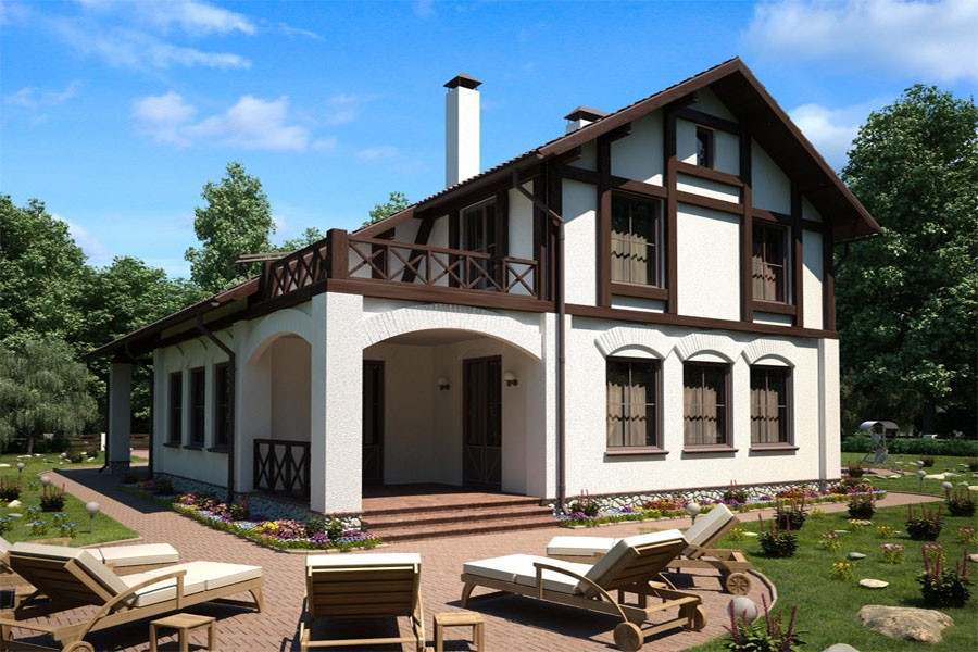 Проект загородного дома в альпийском стиле » Современный дизайн на Vip .