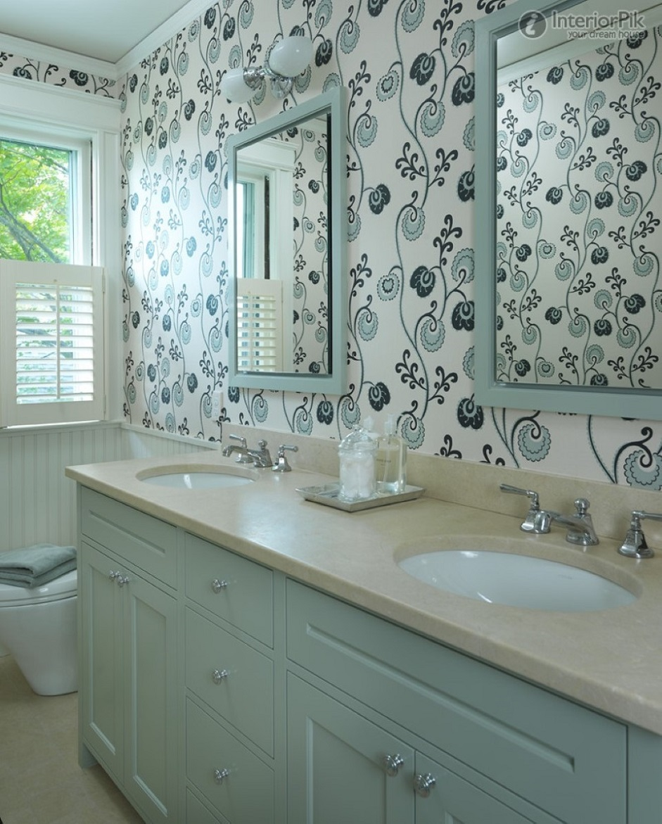 Можно ли использовать жидкие обои в ванной комнате » Современный дизайн .